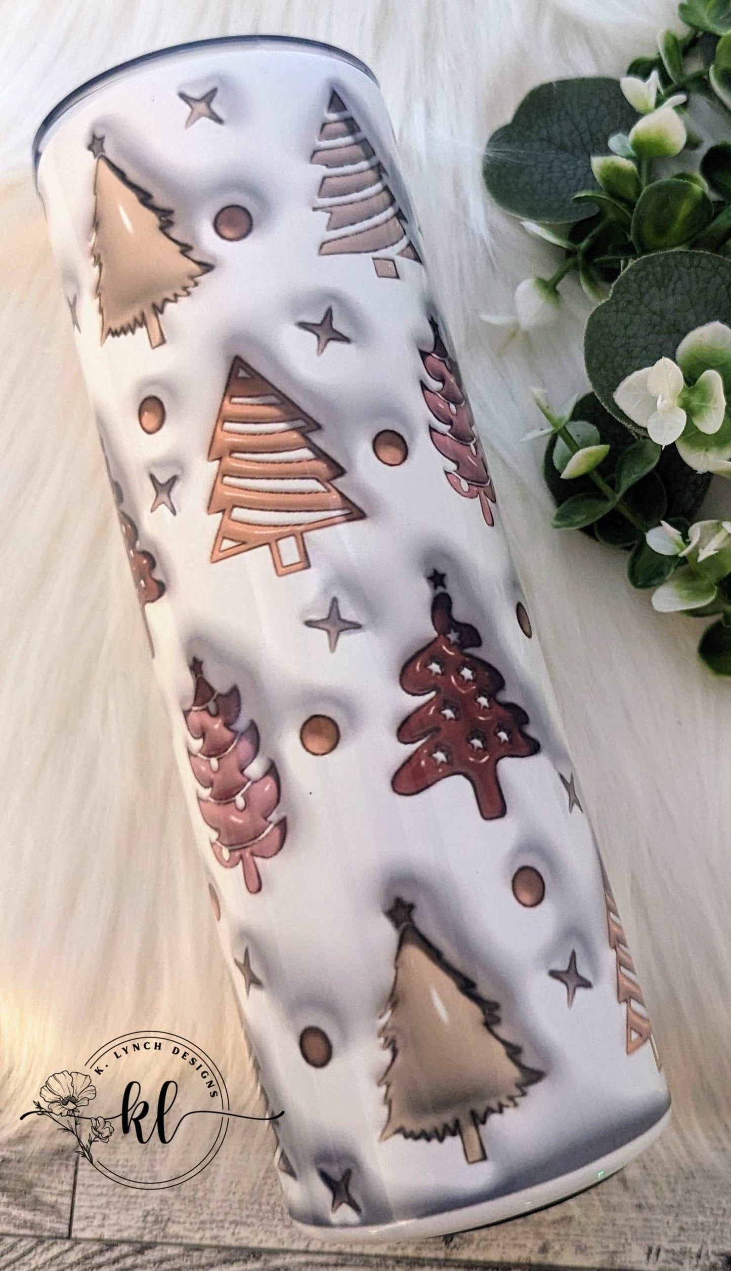 20 oz Inflated/3D Christmas Tree Tumbler