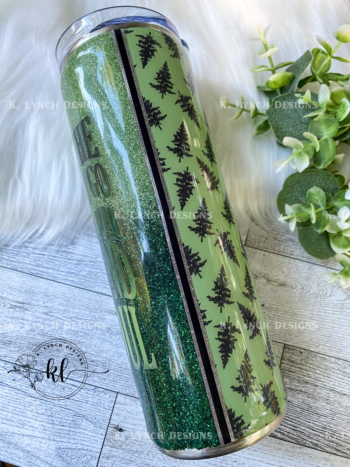 20 or 30 oz. "Into the Forest I Go" Glitter Tumblers