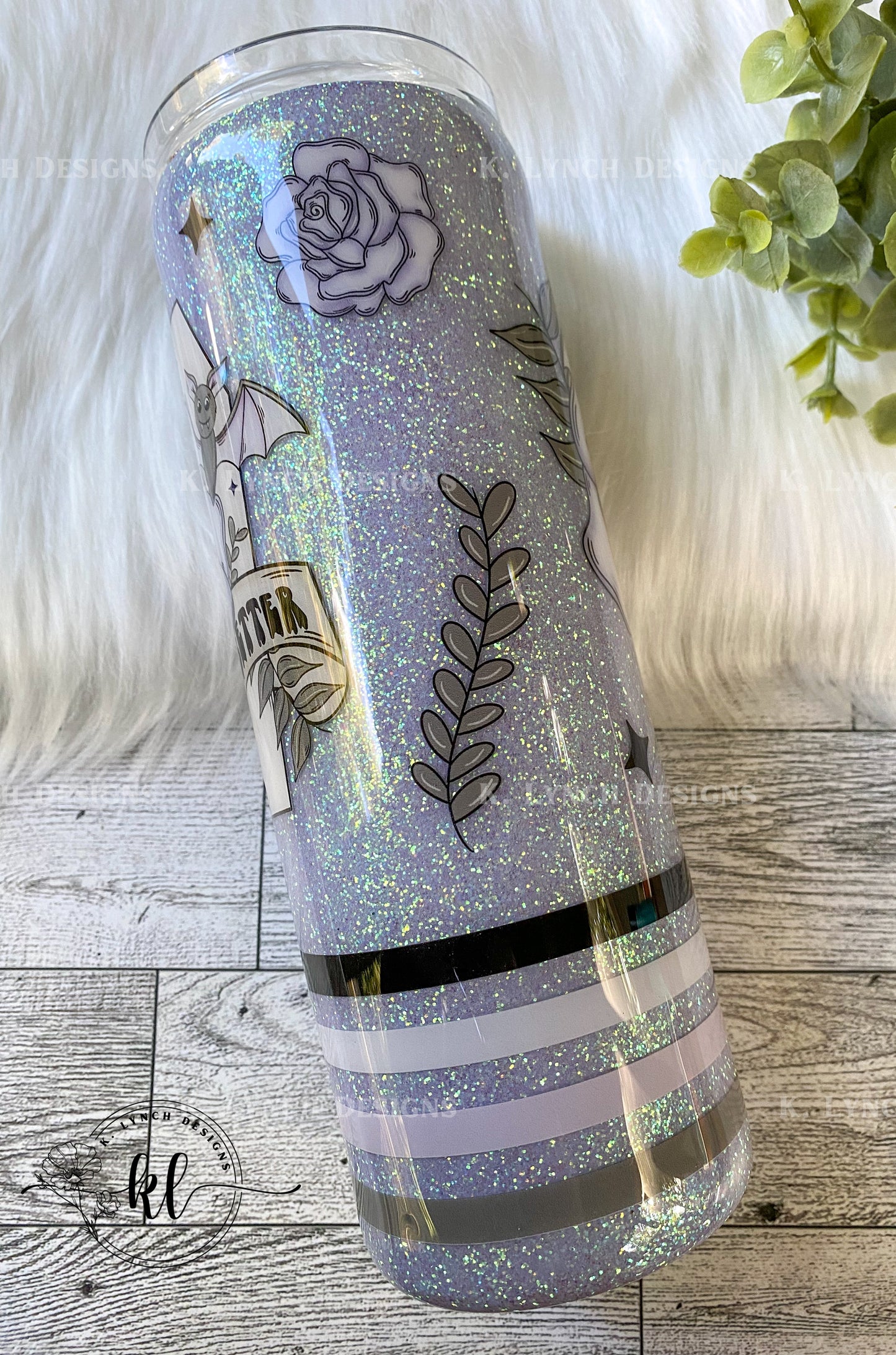 20 oz. "Never Better" Pastel Purple Bat Coffin Tumbler