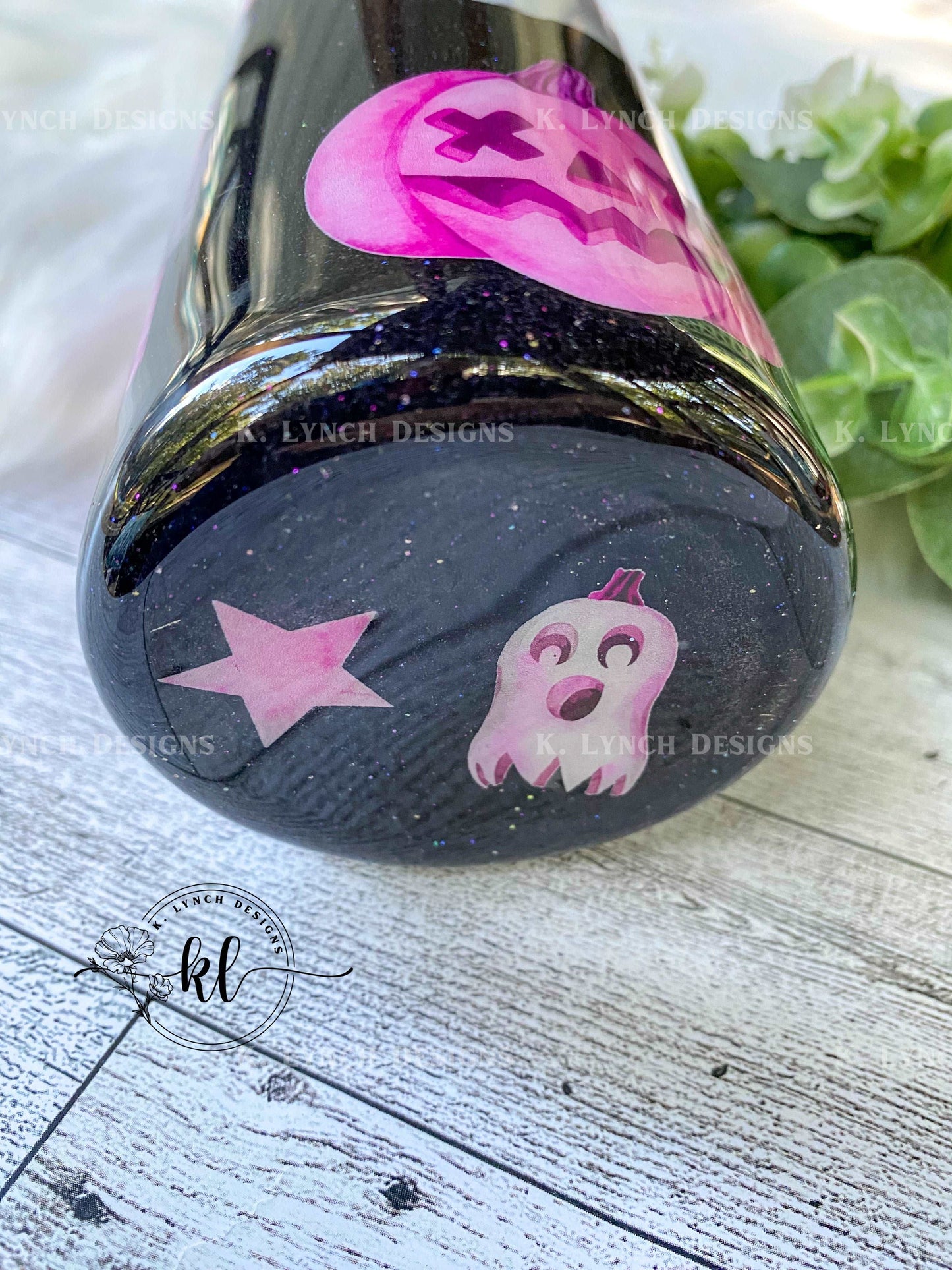 20 oz. Pink/Purple Halloween Themed Tumbler