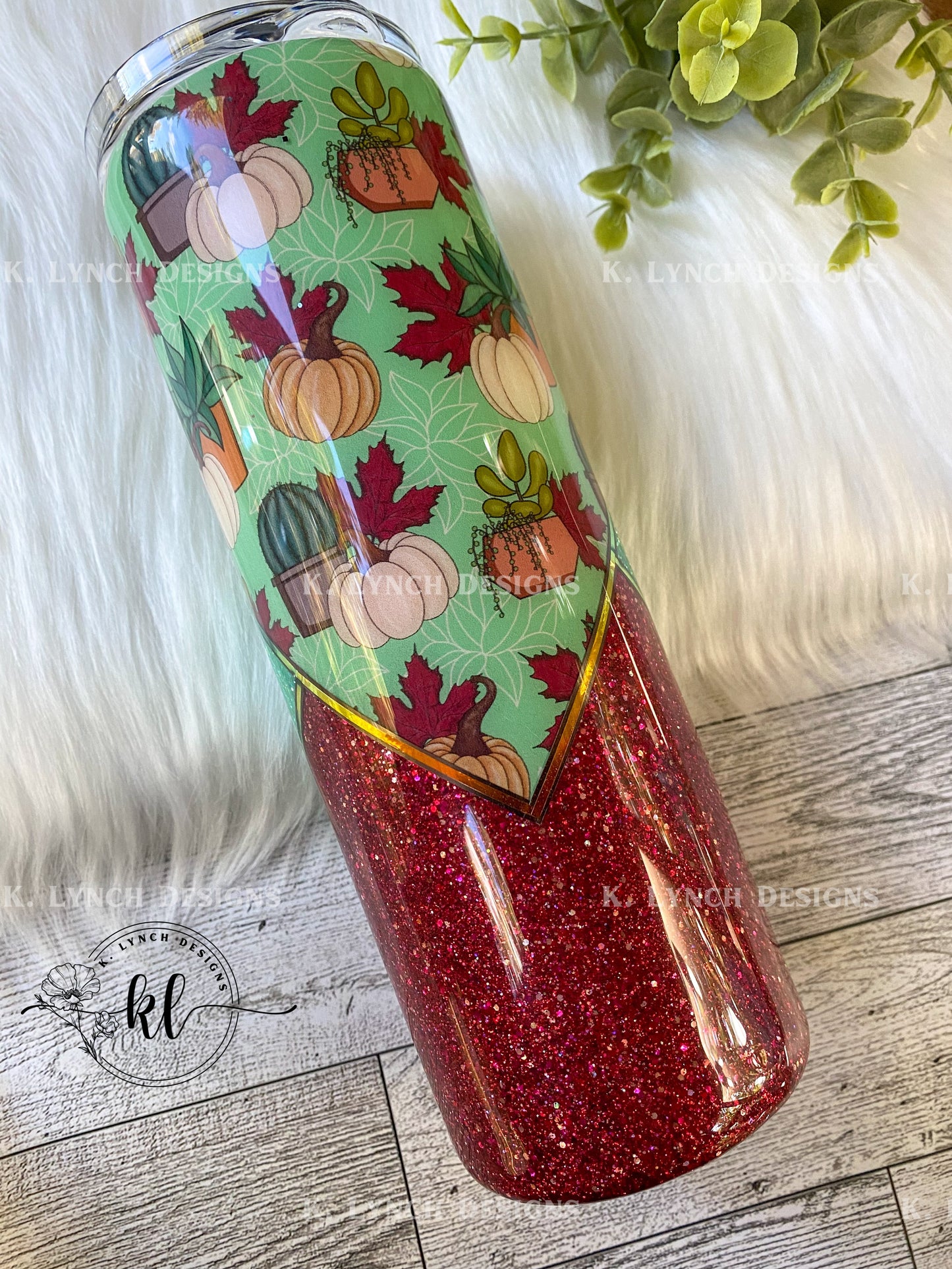 20 oz. "Succa for Fall" Glitter Tumbler