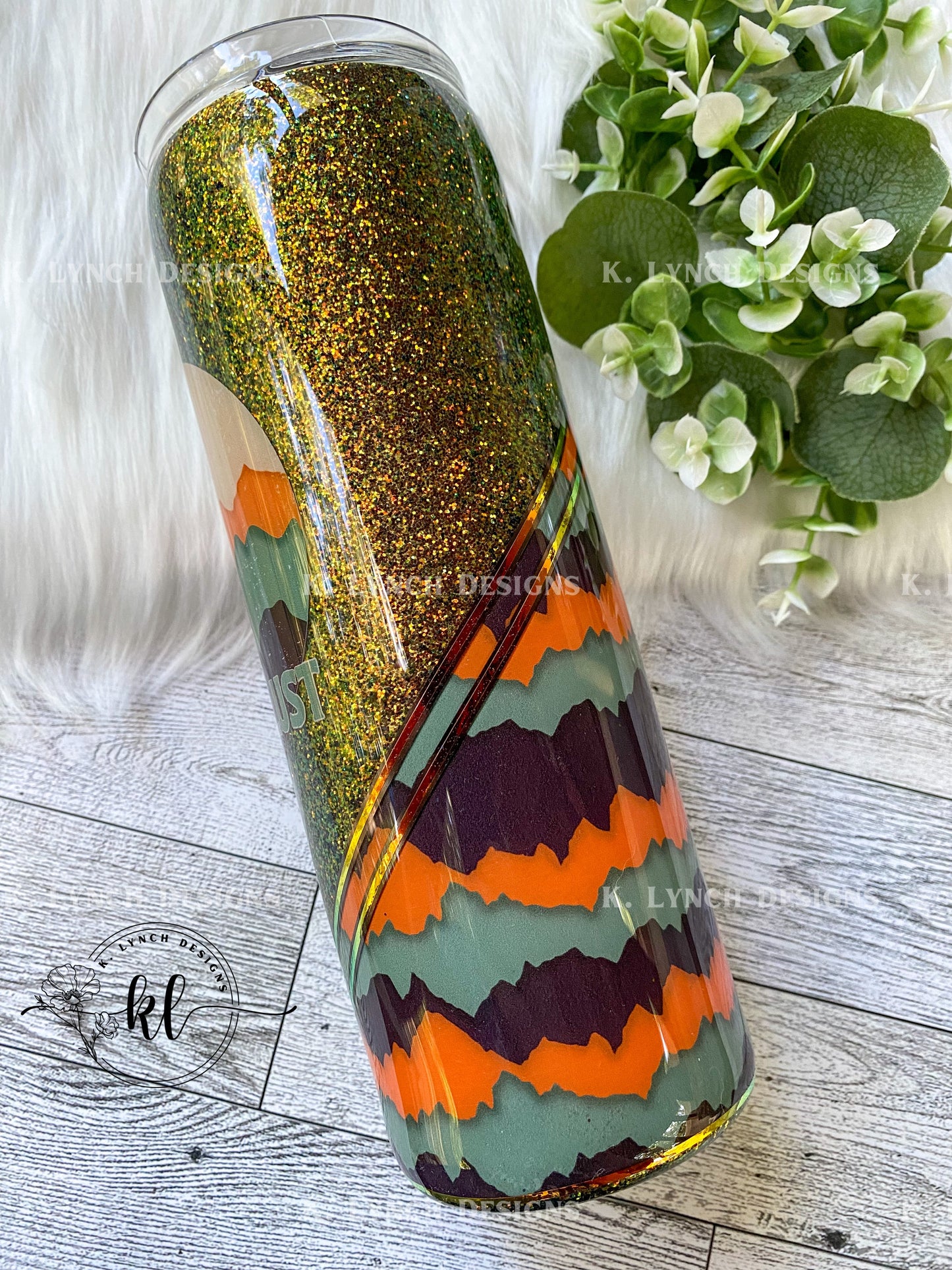 20 oz. "Wanderlust" Glitter Tumbler
