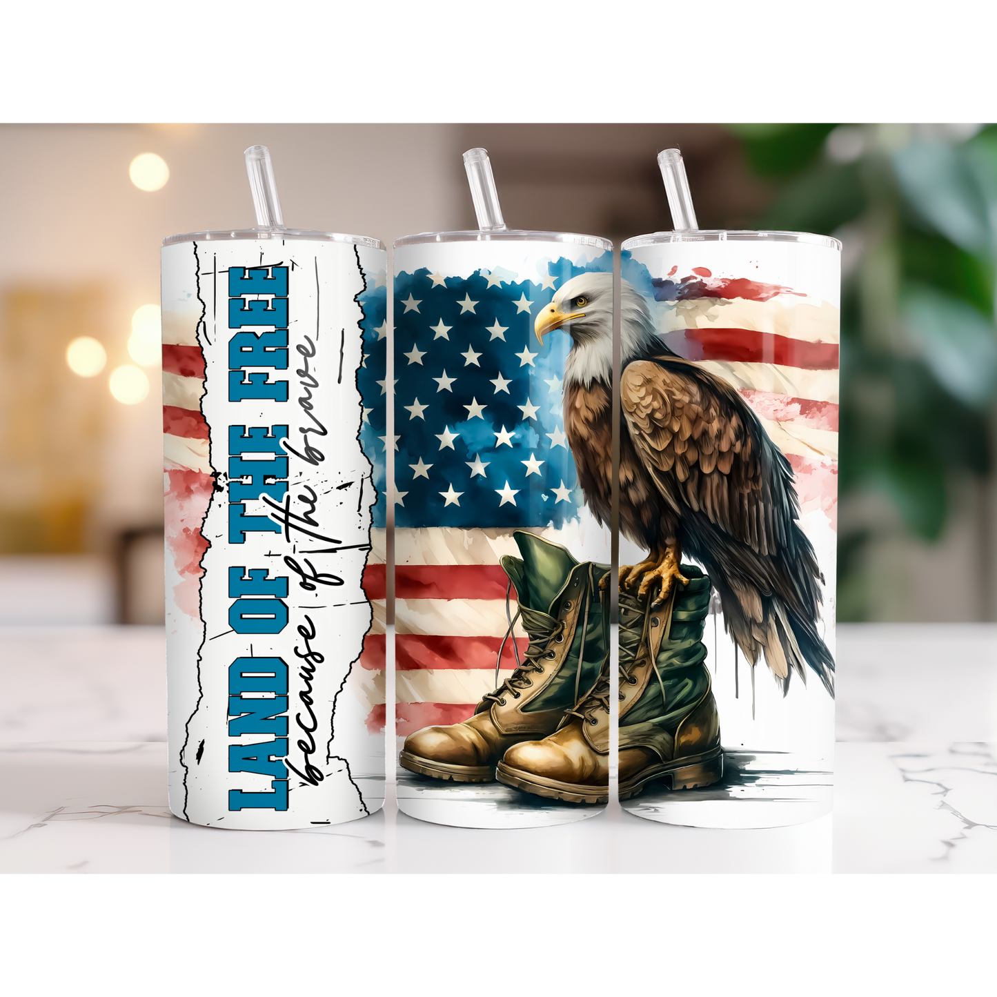20 oz. "Land of The Free" Patriotic Eagle