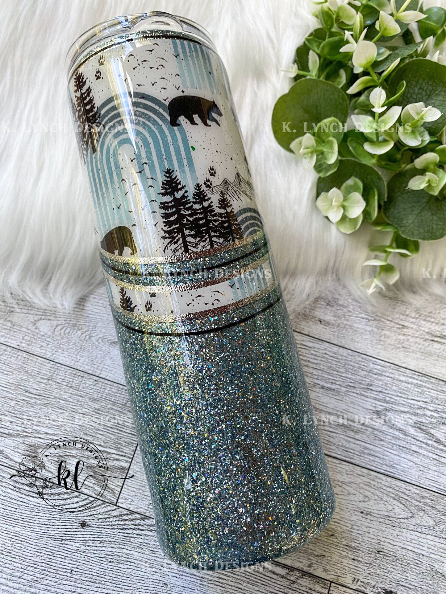 30 oz. "Life is Short Adventure More" Glitter Tumbler