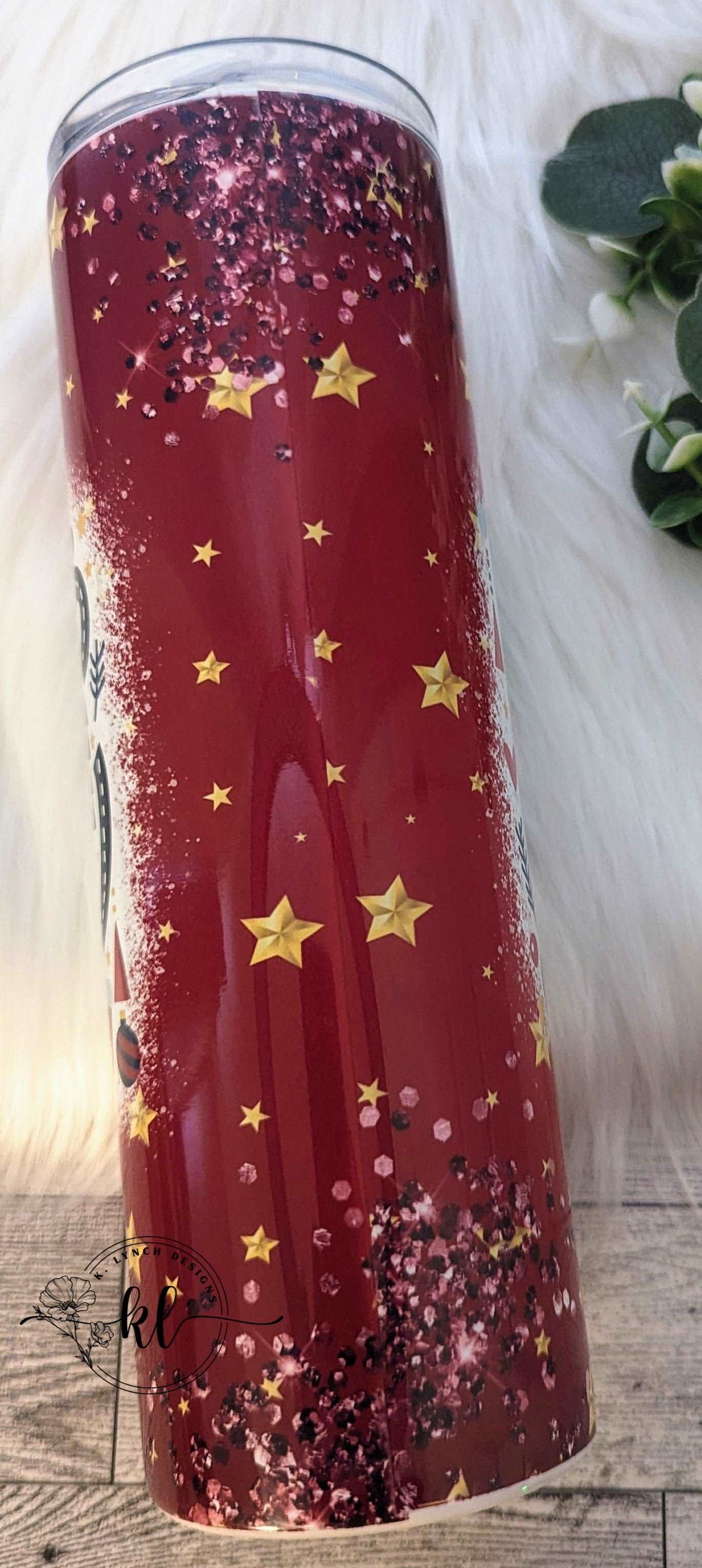 30 oz. Red Merry Christmas w/Gold Stars