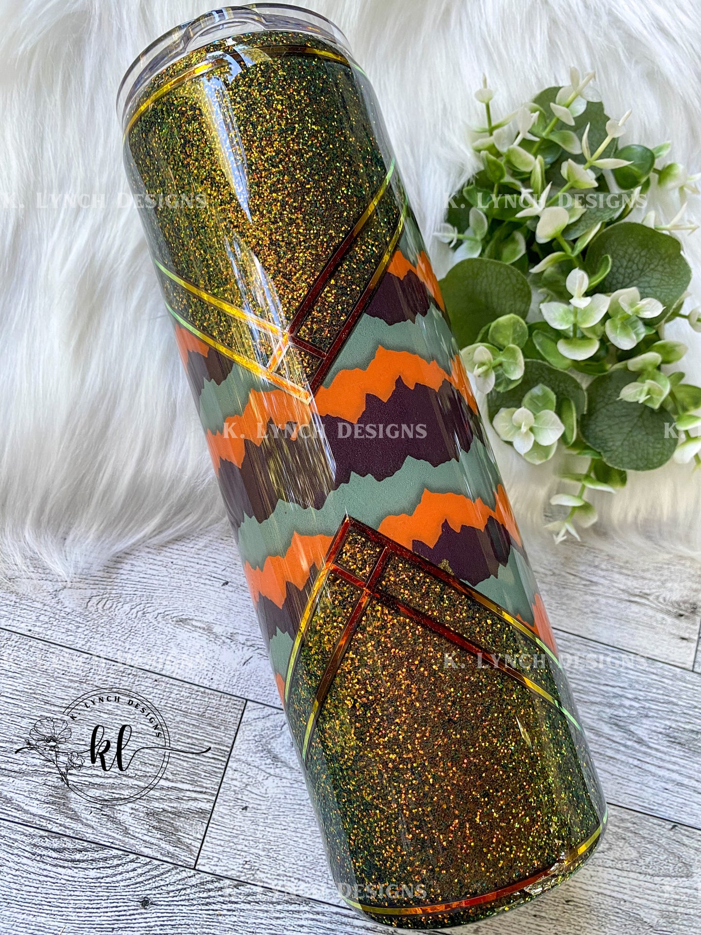30 oz. "Wanderlust" Glitter Tumbler
