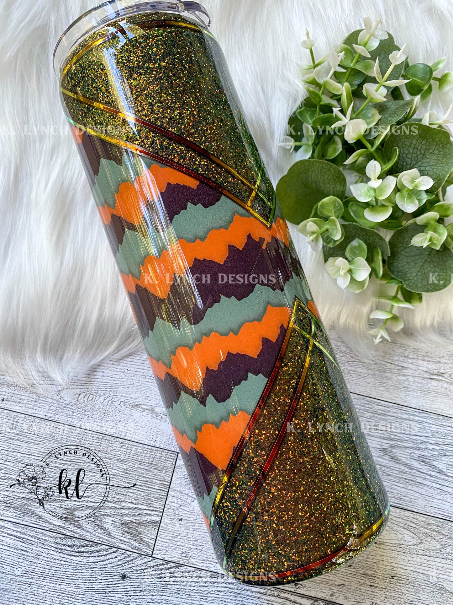 30 oz. "Wanderlust" Glitter Tumbler