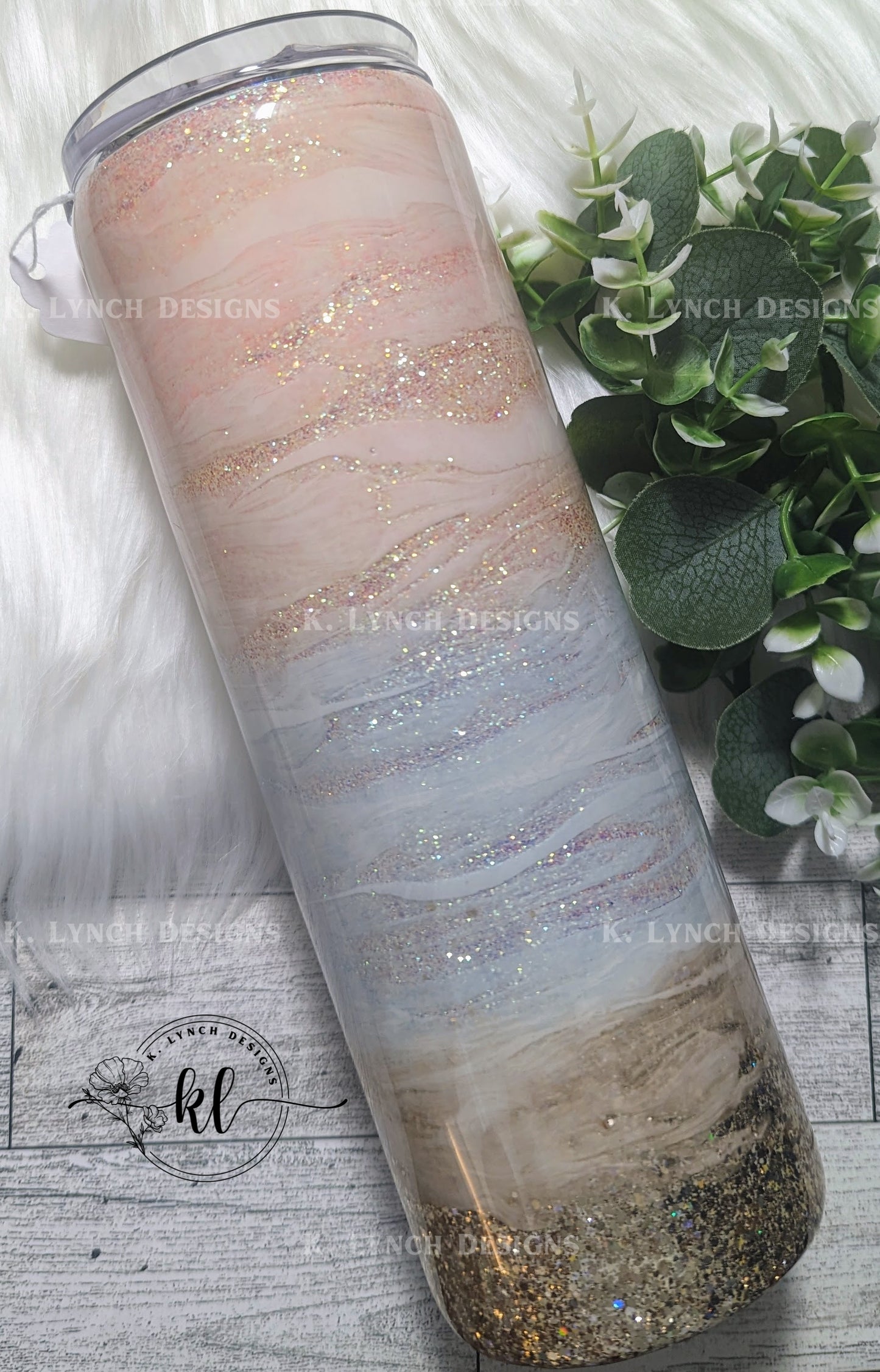 30 oz "Sunrise Sunburn Sunset Repeat" Glitter Tumbler