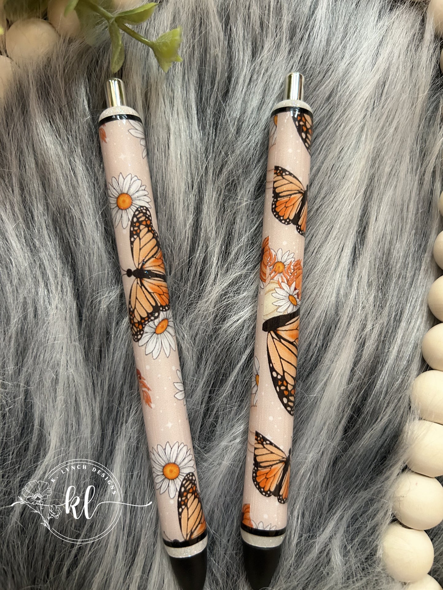 Fall Butterfly Floral Pumpkin Pen