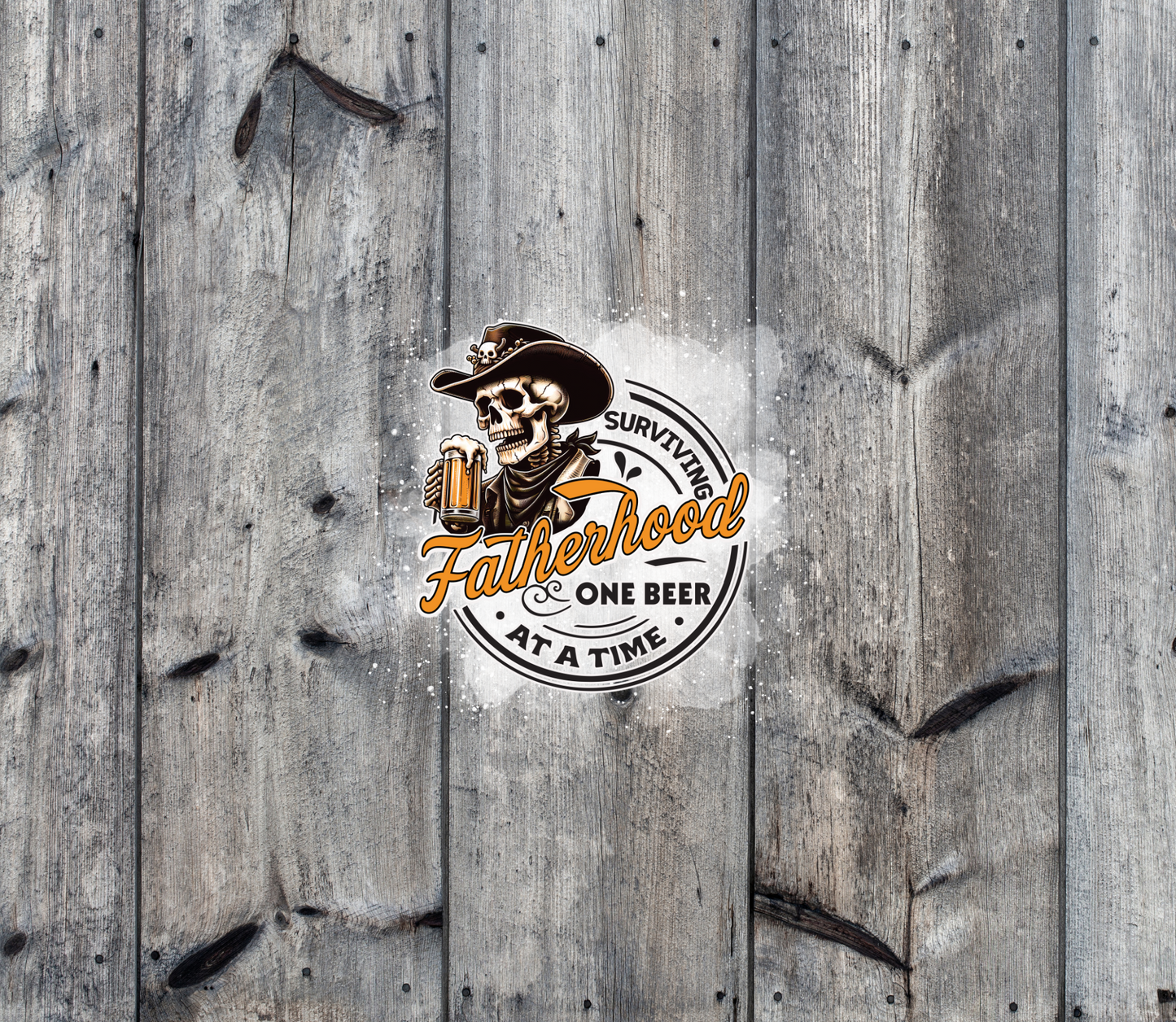 20 oz. Surviving Fatherhood - Skeleton Woodgrain