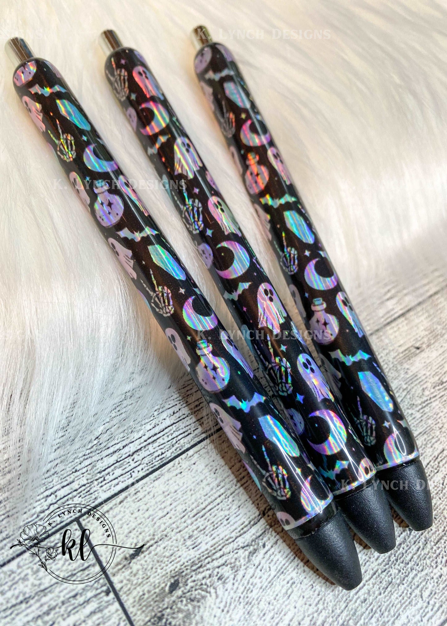 Holographic Halloween Pens