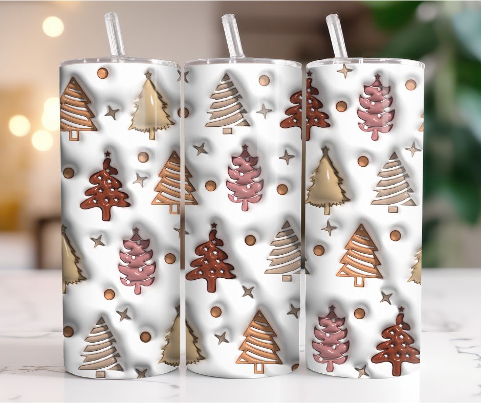 20 oz. Inflated/3D Christmas Tree Tumbler