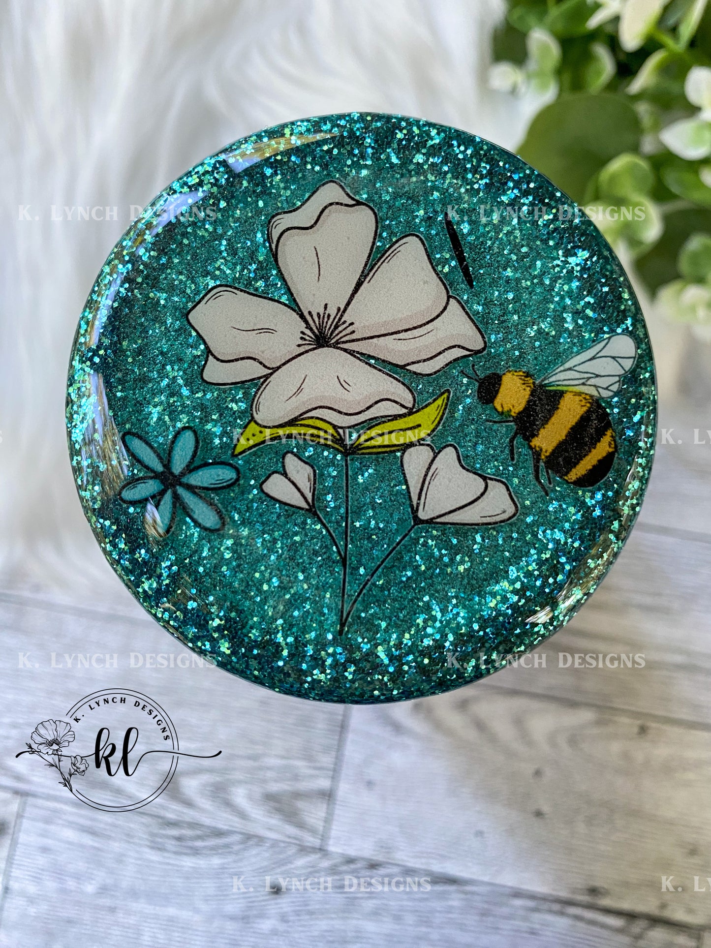 "Stay Wild" Floral Glitter 4-in-1 Can Cooler