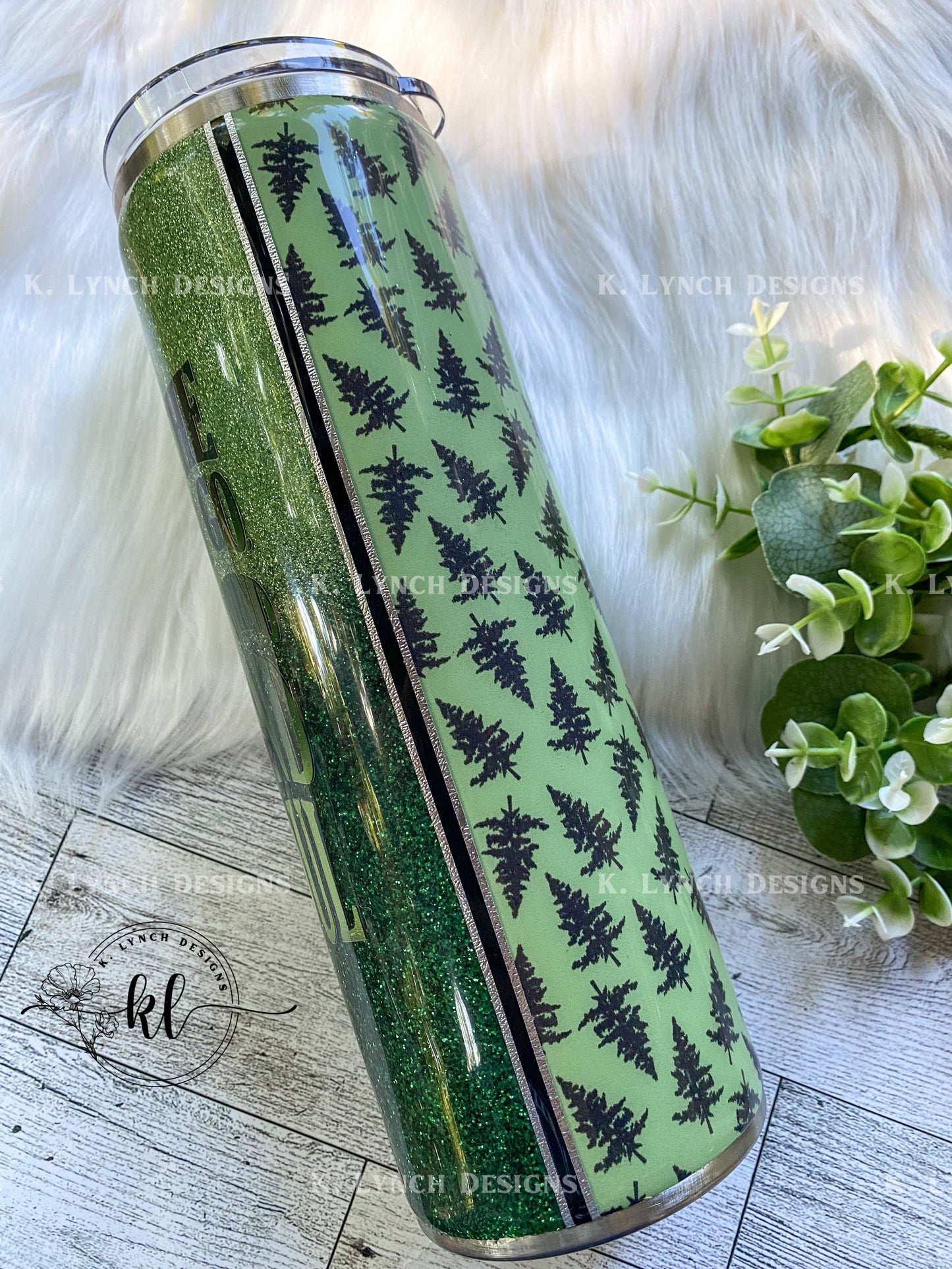 20 or 30 oz. "Into the Forest I Go" Glitter Tumblers