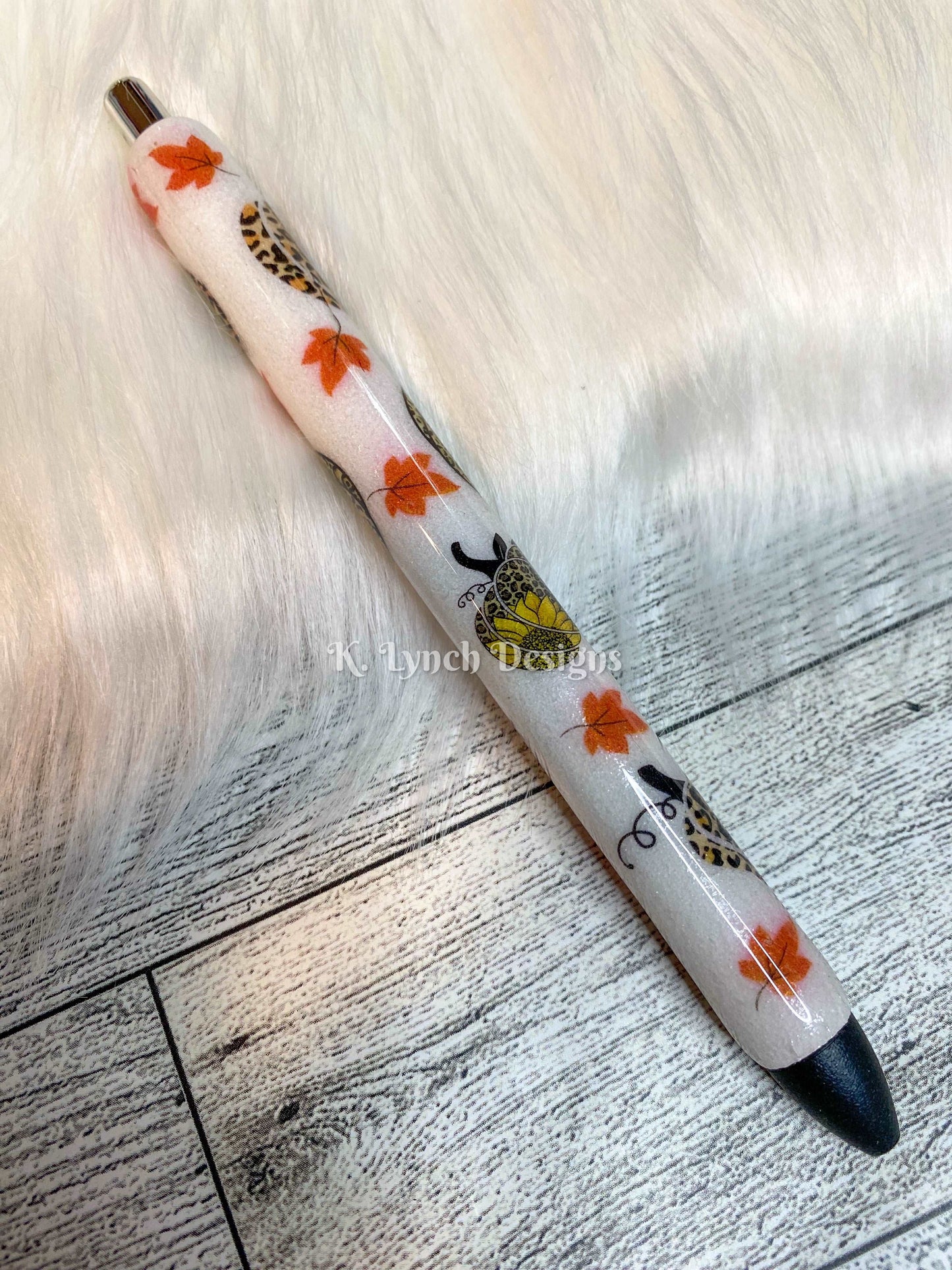 Leopard Print Pumpkin Pen