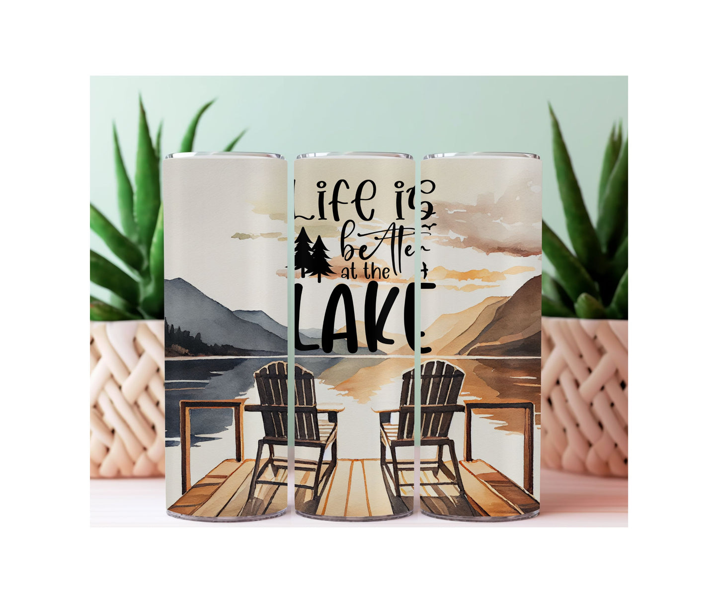 "Life is Better at the Lake" Tumbler with Personalization
