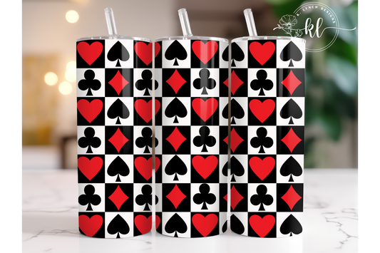 20 oz.  Playing Cards Tumbler